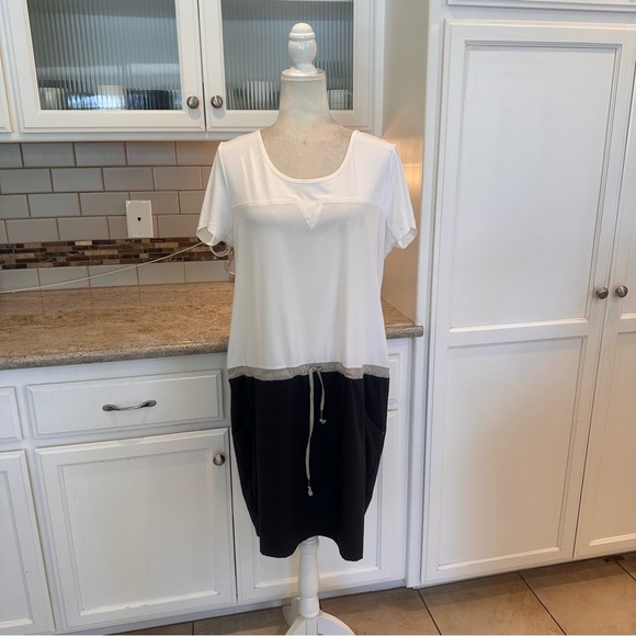 Lole Pullover Two-Tone Casual Dress with Drawstring Waist Size XL - Picture 1 of 9